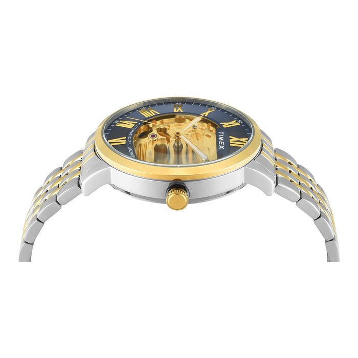 Timex Blue Round Dial Analog Automatic Men's Watch, TWEG23505