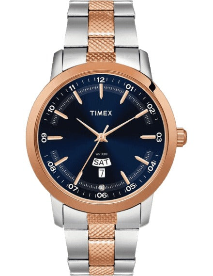 Timex Blue Round Dial Analog Men's Watch, TW000G913