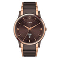 Timex Brown Dial Analog Stainless Steel Men's Watch, TW000R464
