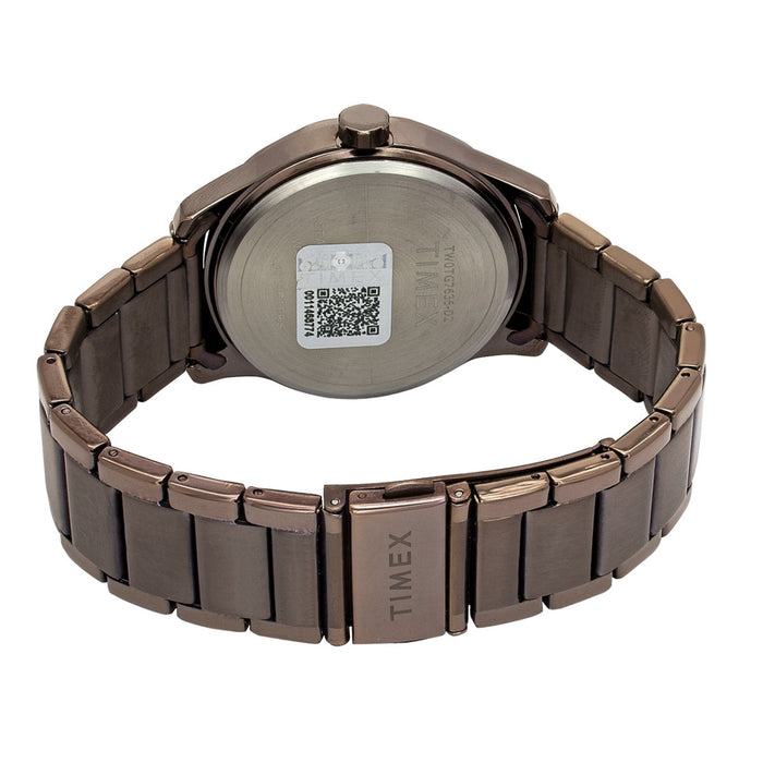 Timex Brown Round Dial Analog Men's Watch, TW0TG7636
