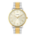 Timex Champagne Round Dial Analog Men's Watch, TW0TG8025