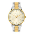 Timex Champagne Round Dial Analog Men's Watch, TW0TG8028