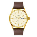 Timex Champagne Round Dial Analog Men's Watch, TWEG25502