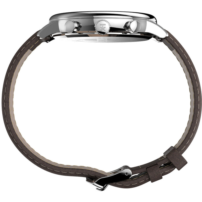 Timex Chicago Chronograph 45mm Leather Strap Men's Watch, TW2U38800UJ