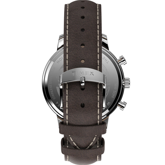 Timex Chicago Chronograph 45mm Leather Strap Men's Watch, TW2U38800UJ