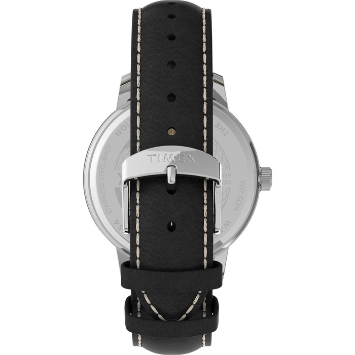 Timex Chicago Day Date 45mm Leather Strap Men's Watch, TW2V29200UJ