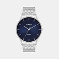 Timex Classics Quartz Blue Dial Analog Stainless Steel Men's Watch, TWTG12001
