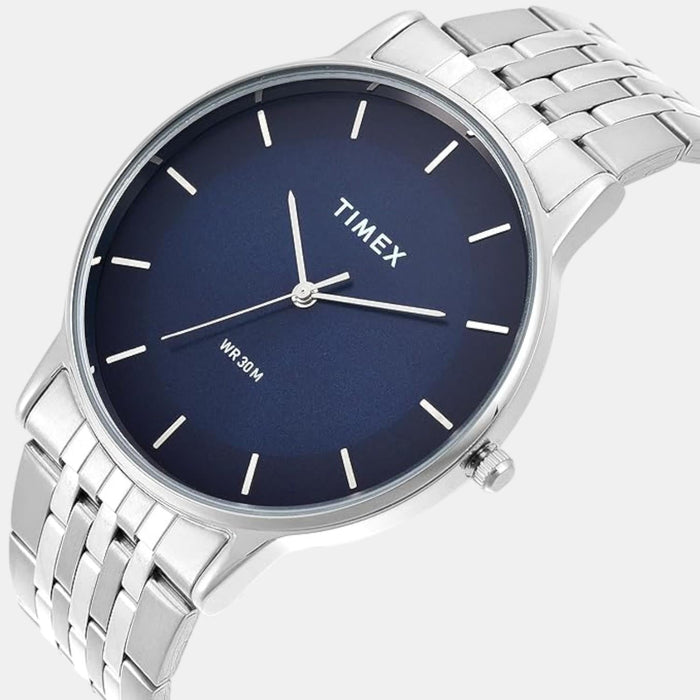 Timex Classics Quartz Blue Dial Analog Stainless Steel Men's Watch, TWTG12001
