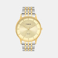 Timex Classics Quartz Champagne Dial Analog Stainless Steel Men's Watch, TWTG12002