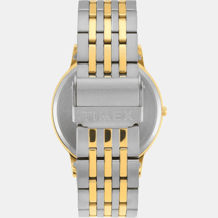 Timex Classics Quartz Champagne Dial Analog Stainless Steel Men's Watch, TWTG12002