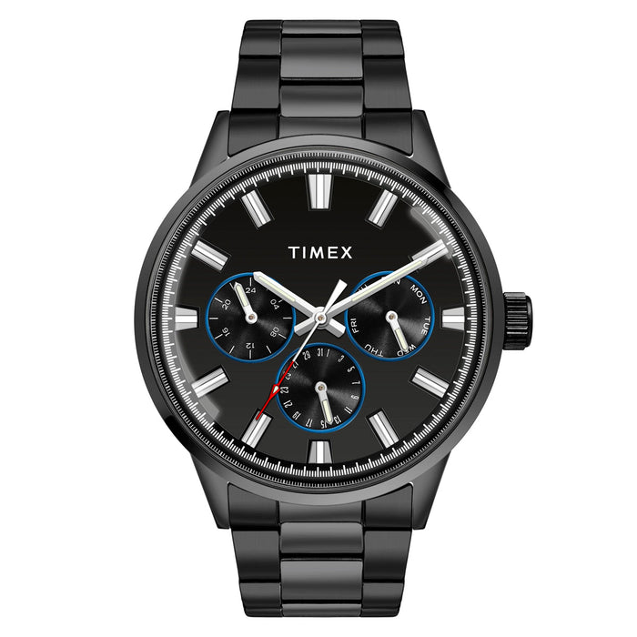 Timex Fashion Quartz Black Dial Chronograph Stainless Steel Men's Watch, TWEG19911