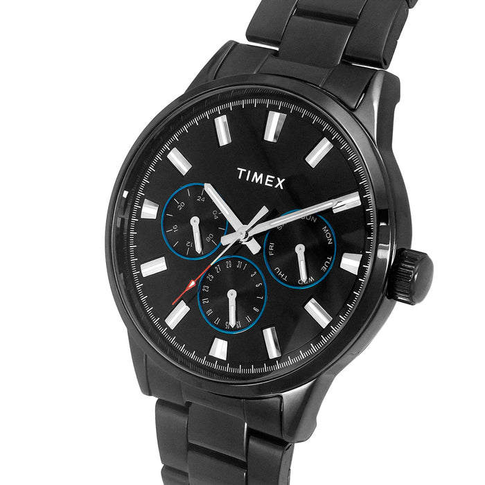 Timex Fashion Quartz Black Dial Chronograph Stainless Steel Men's Watch, TWEG19911