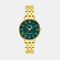 Timex Fashion Quartz Green Dial Analog Stainless Steel Women's Watch, TWEL19106