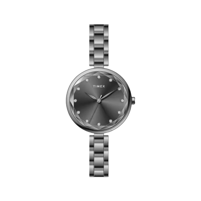 Timex Fashion Quartz Grey Dial Analog Brass Women's Watch, TWEL21703