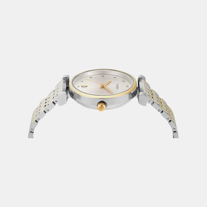 Timex Fashion Quartz Silver Dial Analog Brass Women's Watch, TWEL21602