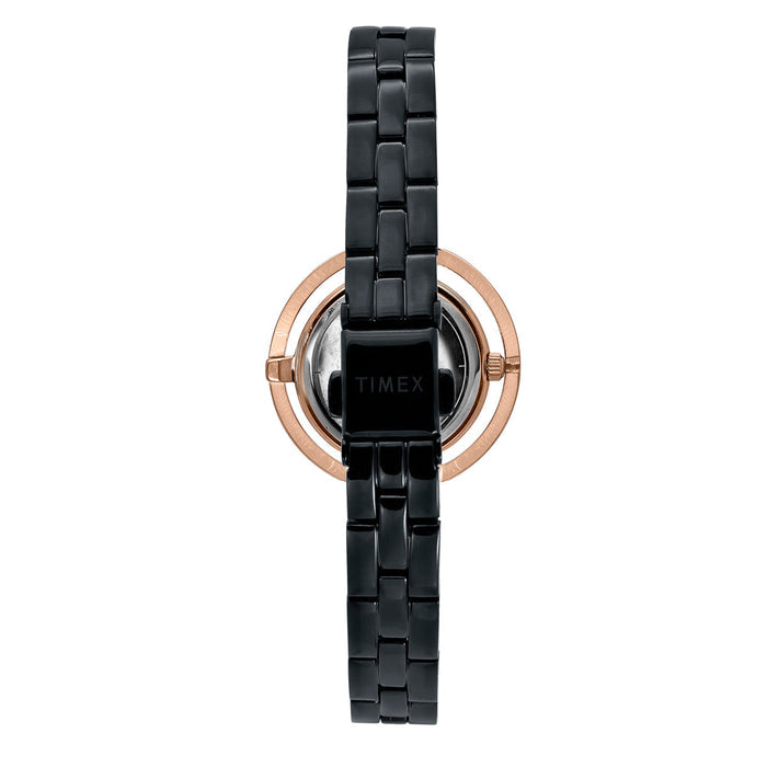 Timex Fria Black Round Dial Analog Women's Watch, TWEL24303