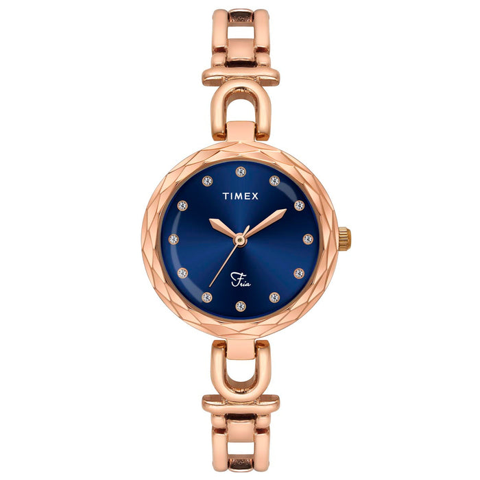 Timex Fria Blue Round Dial Analog Women's Watch, TWEL19901