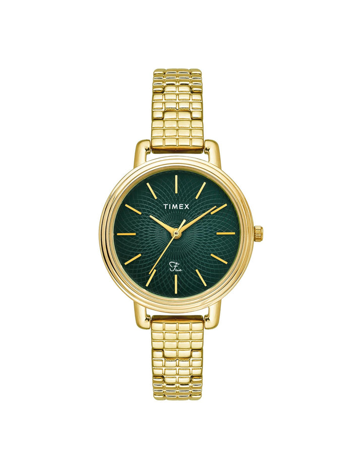 Timex Fria Green Round Dial Analog Women's Watch - TWEL23900