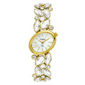 Timex Fria Mother of Pearl White Oval Dial Analog Women's Watch, TWEL20901