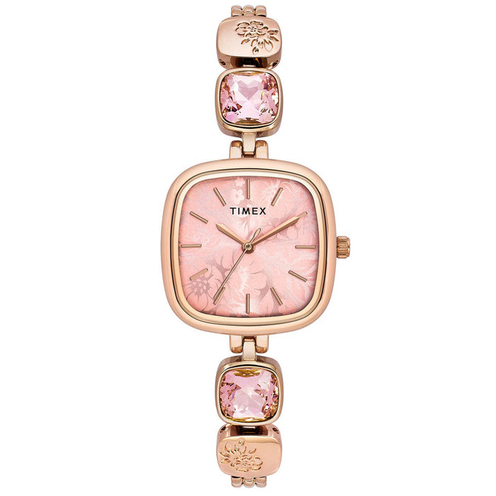 Timex Fria Pink Square Dial Analog Women's Watch, TWEL21002