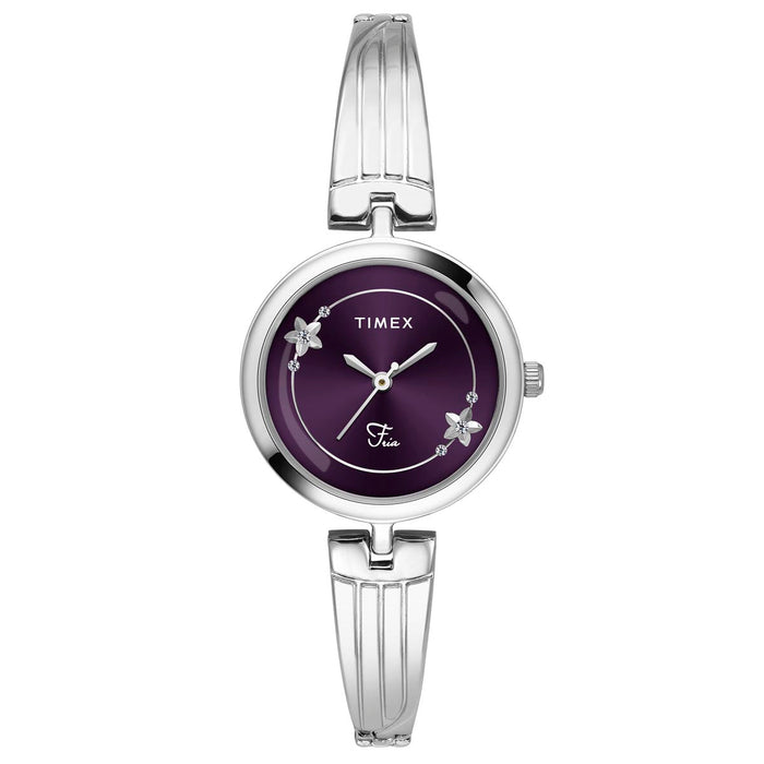 Timex Fria Violet Round Dial Analog Women's Watch, TWEL19800