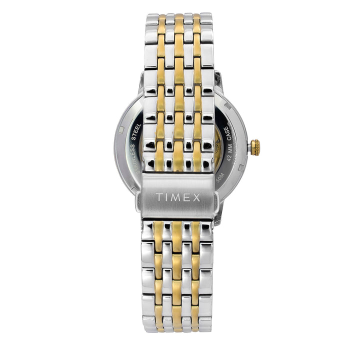 Timex Green Round Dial Analog Automatic Men's Watch, TWEG23504