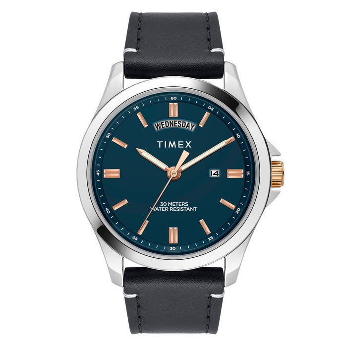 Timex Green Round Dial Analog Men's Watch, TW000X139