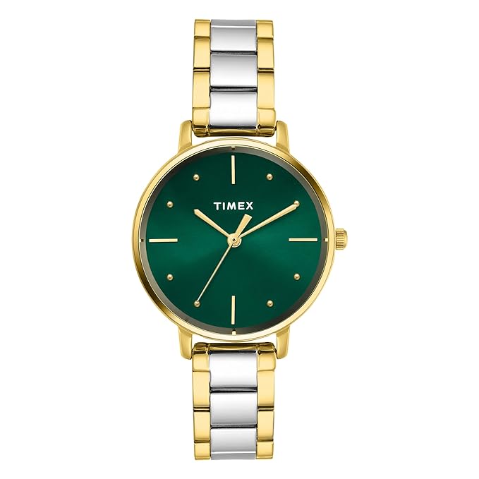 Timex Green Round Dial Analog Women's Watch, TWEL15830