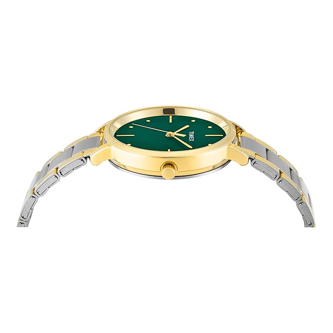 Timex Green Round Dial Analog Women's Watch, TWEL15830