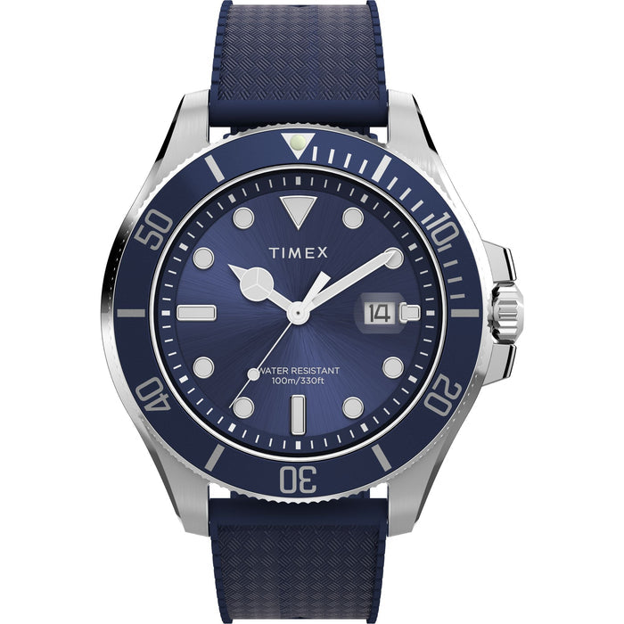 Timex Harborside Coast 44mm Synthetic Rubber Strap Men's Watch, TW2Y05000UJ