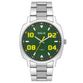 Timex Helix Green Square Dial Quartz Analog Men's Watch, TW057HG01