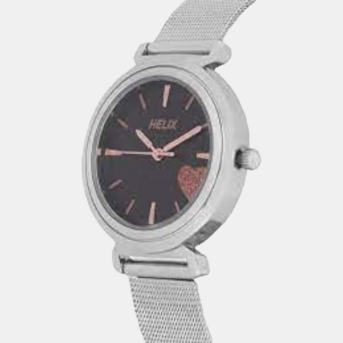 Timex Helix Quartz Black Dial Analog Stainless Steel Women's Watch, TW045HL05
