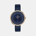 Timex Helix Quartz Blue Dial Analog Leather Women's Watch, TW031HL09