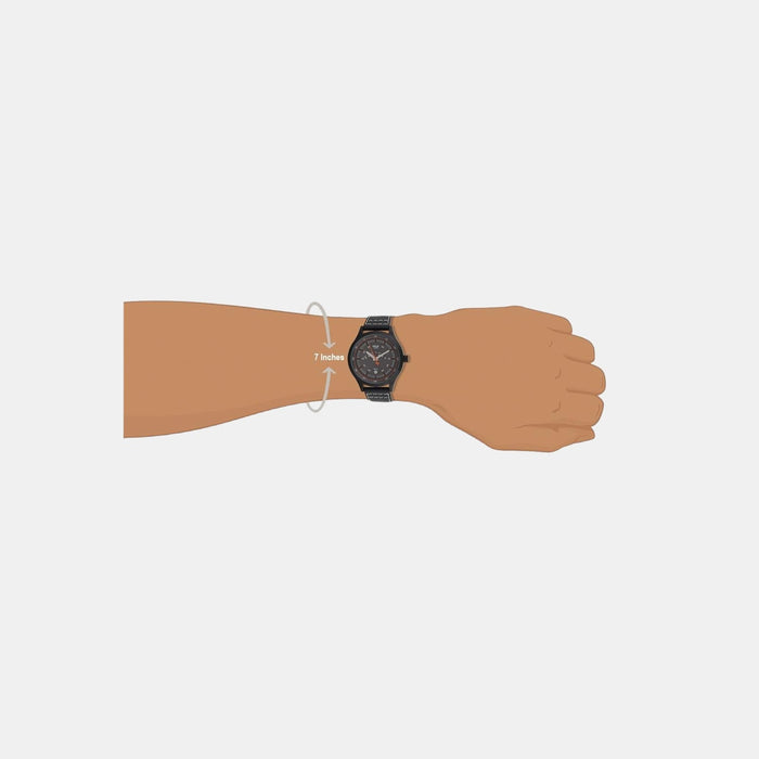 Timex Helix Quartz Grey Dial Analog Leather Men's Watch, TW003HG14