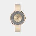 Timex Helix Quartz Rose Gold Dial Analog Leather Women's Watch, TW031HL08