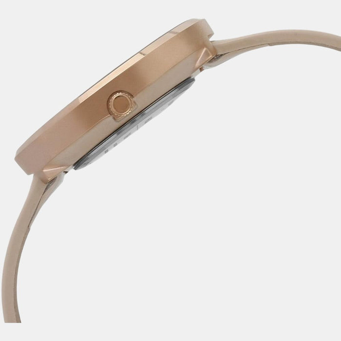 Timex Helix Quartz Rose Gold Dial Analog Leather Women's Watch, TW031HL08