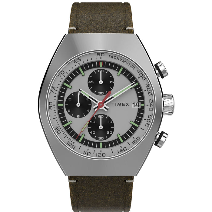 Timex Legacy Tonneau 42mm Leather Strap Men's Watch, TW2W50100UJ