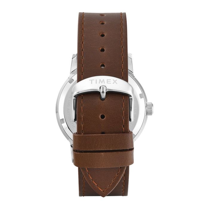 Timex Marlin Automatic 42mm Leather Strap Men's Watch, TWEG26701