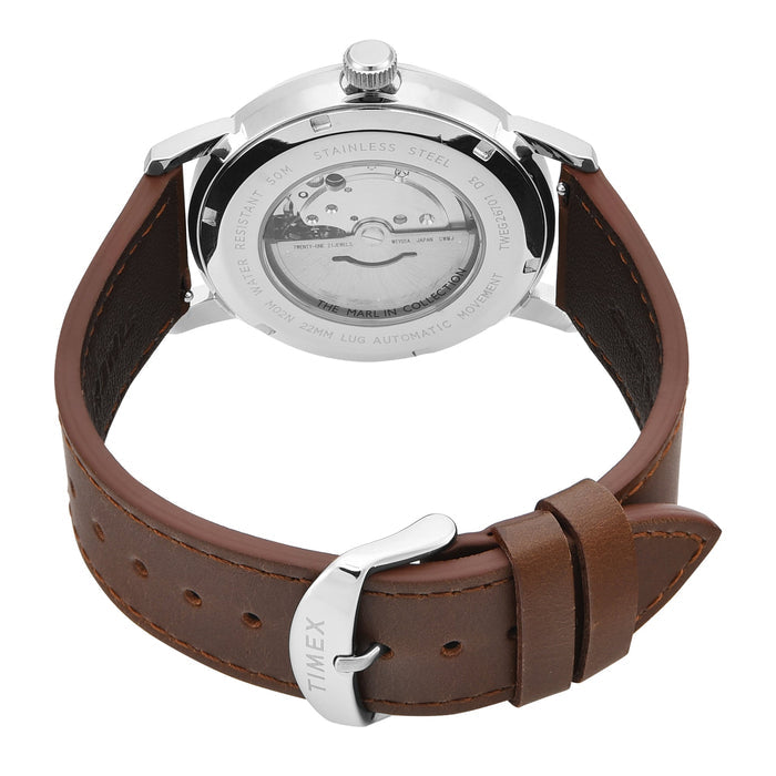 Timex Marlin Automatic 42mm Leather Strap Men's Watch, TWEG26701