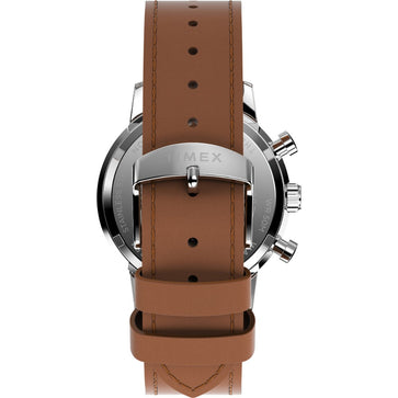 Timex Marlin Chronograph Tachymeter 40mm Leather Strap Men's Watch, TW2W10100UJ