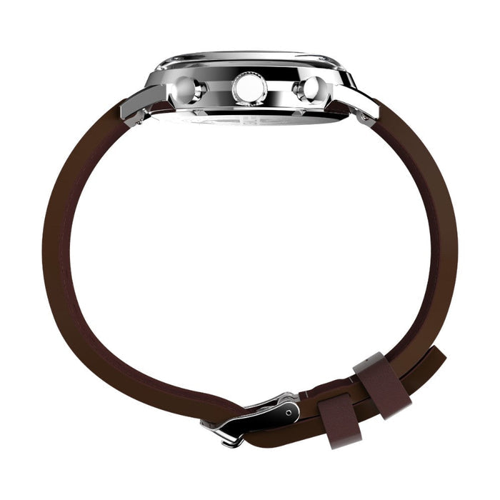 Timex Marlin Chronograph Tachymeter 40mm Leather Strap Men's Watch, TW2W10200UJ