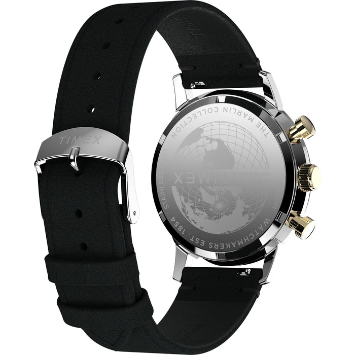 Timex Marlin Chronograph Tachymeter 40mm Leather Strap Men's Watch, TW2W60300UJ