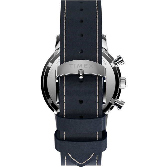 Timex Marlin Chronograph Tachymeter 40mm Leather Strap Men's Watch, TW2W99000UJ