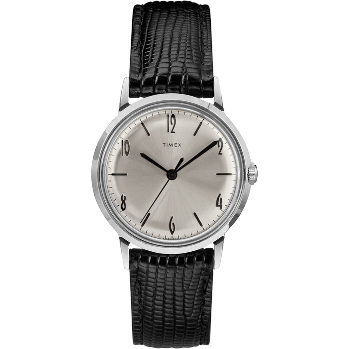 Timex Marlin Hand-Wound 34mm Leather Strap Men's Watch, TW2R47900U9