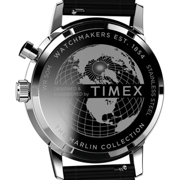 Timex Marlin Moon Phase 40mm Leather Strap Men's Watch, TW2W51200UJ