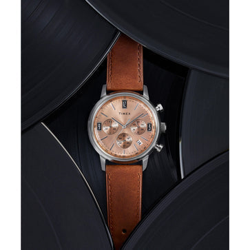 Timex Marlin Rose Gold Round Dial Analog Men's Watch, TW2W51400UJ