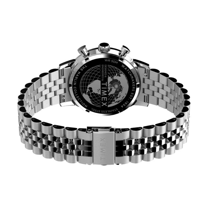 Timex Marlin Silver-Tone Analog Round Stainless Steel Dial Men's Watch, TW2W10400UJ