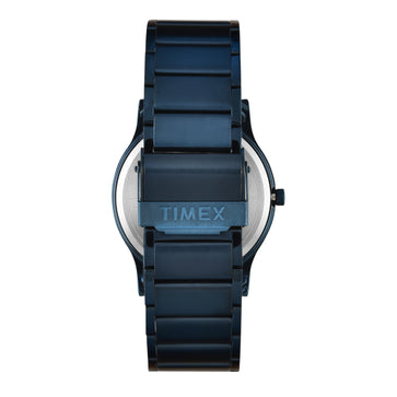 Timex Navy Blue Dial Analog Stainless Steel Men's Watch, TW000R460