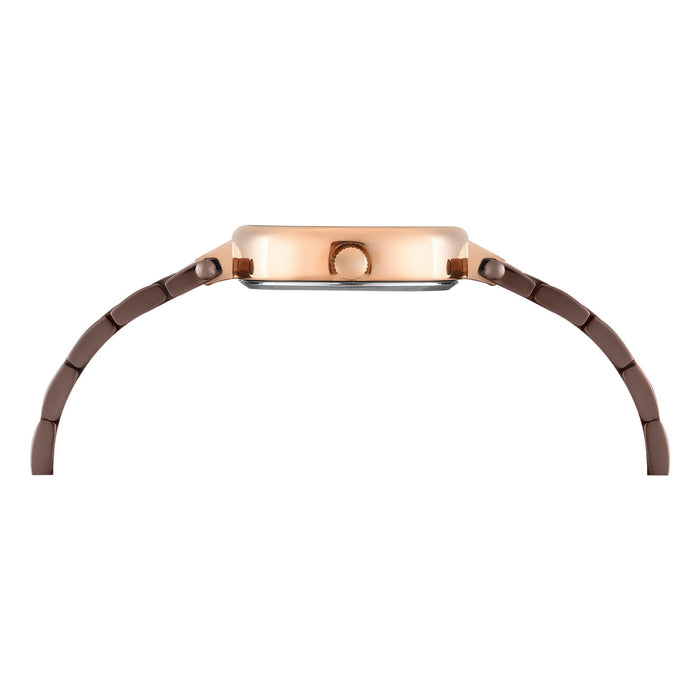 Timex Oval 23mm Brown Dial Analog Women's Watch, TWEL27202