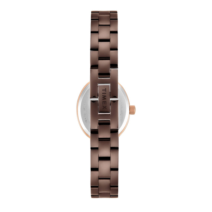 Timex Oval 23mm Brown Dial Analog Women's Watch, TWEL27202